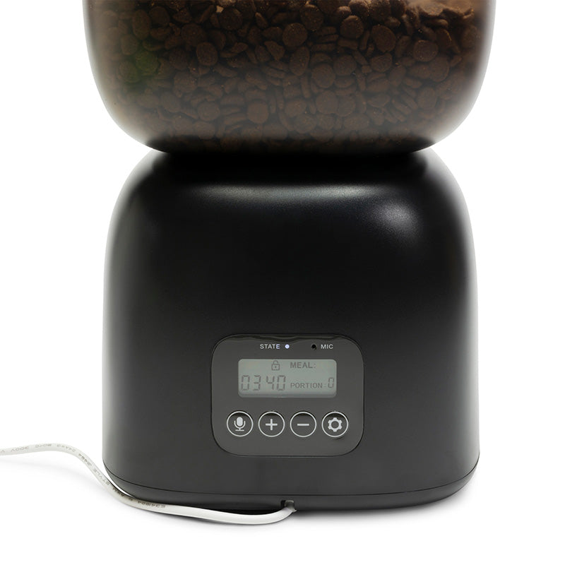 Pettadore - Nutri Lite - Voerautomaat kat - Zwart - Automatische voerbak kat - Panel